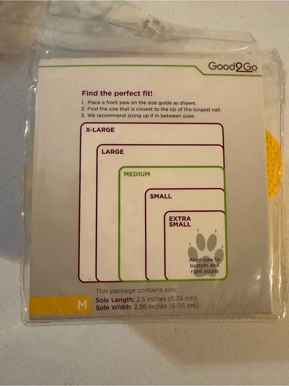 Good2Go Bright Yellow Silicone Dog Boots - Small/Medium